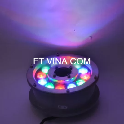 Đèn led âm nước HLUW2-12 RGB dạng bánh xe
