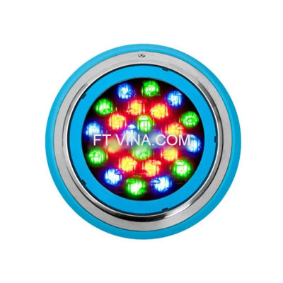 Đèn led hồ bơi HLUWP3-24w RGB vỏ inox đổi màu